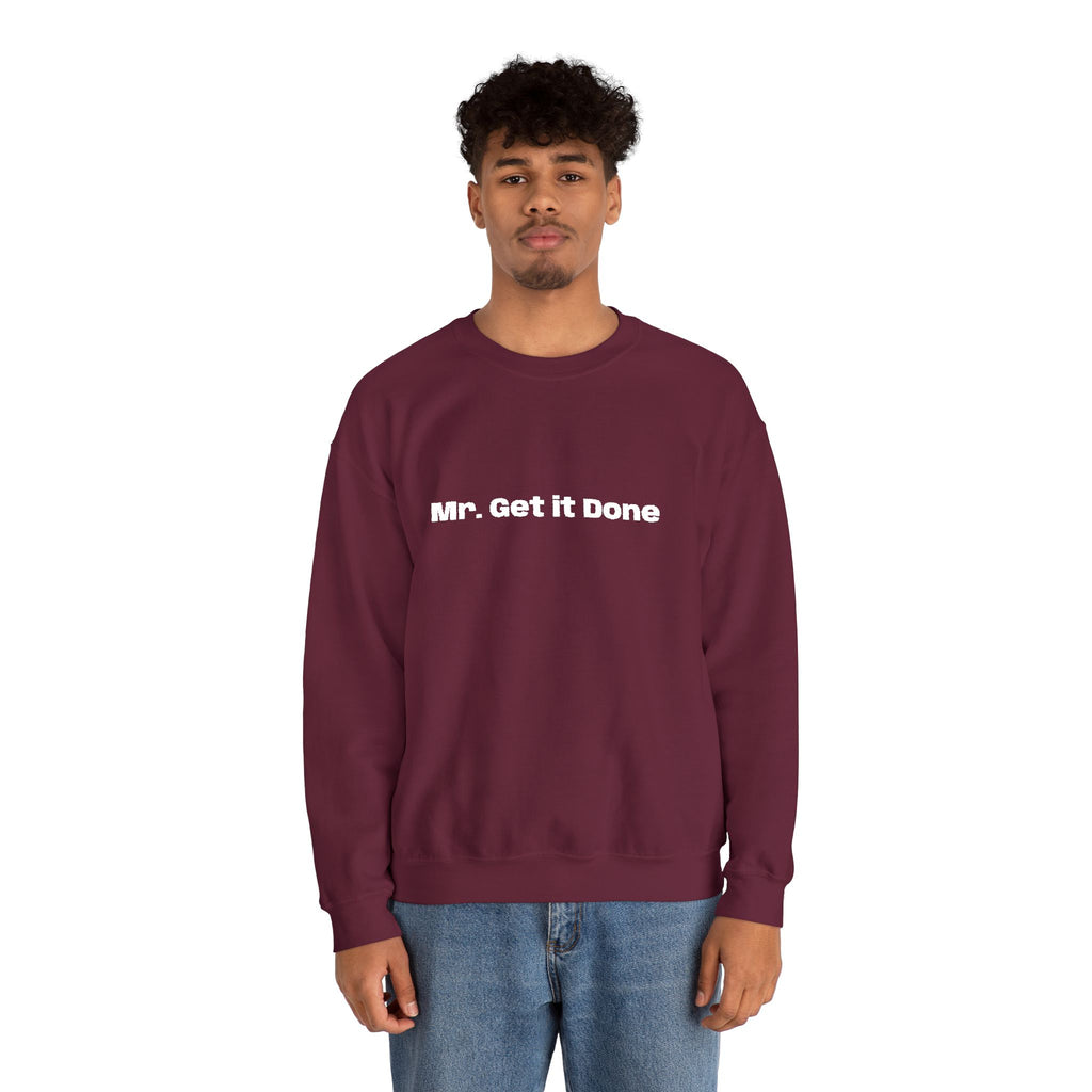Get It Done Crewneck Sweatshirt — Motivational Black Pullover