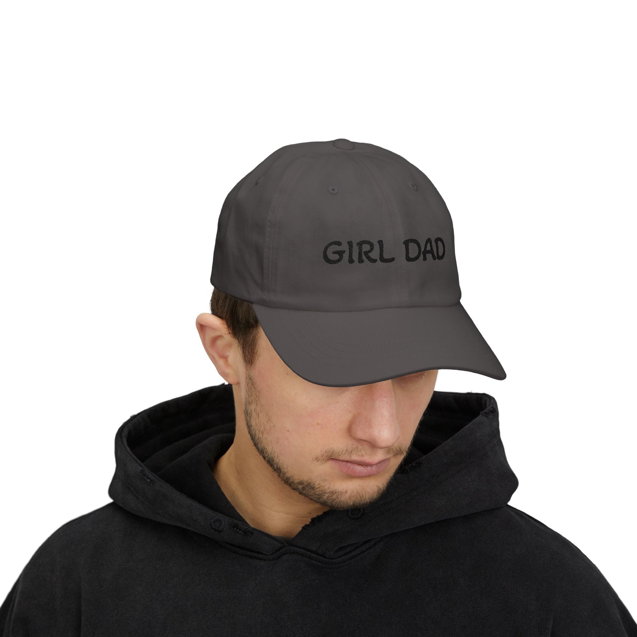 Girl Dad Classic Dad Cap — Embroidered White Baseball Hat for Fathers, Father’s Day Gift