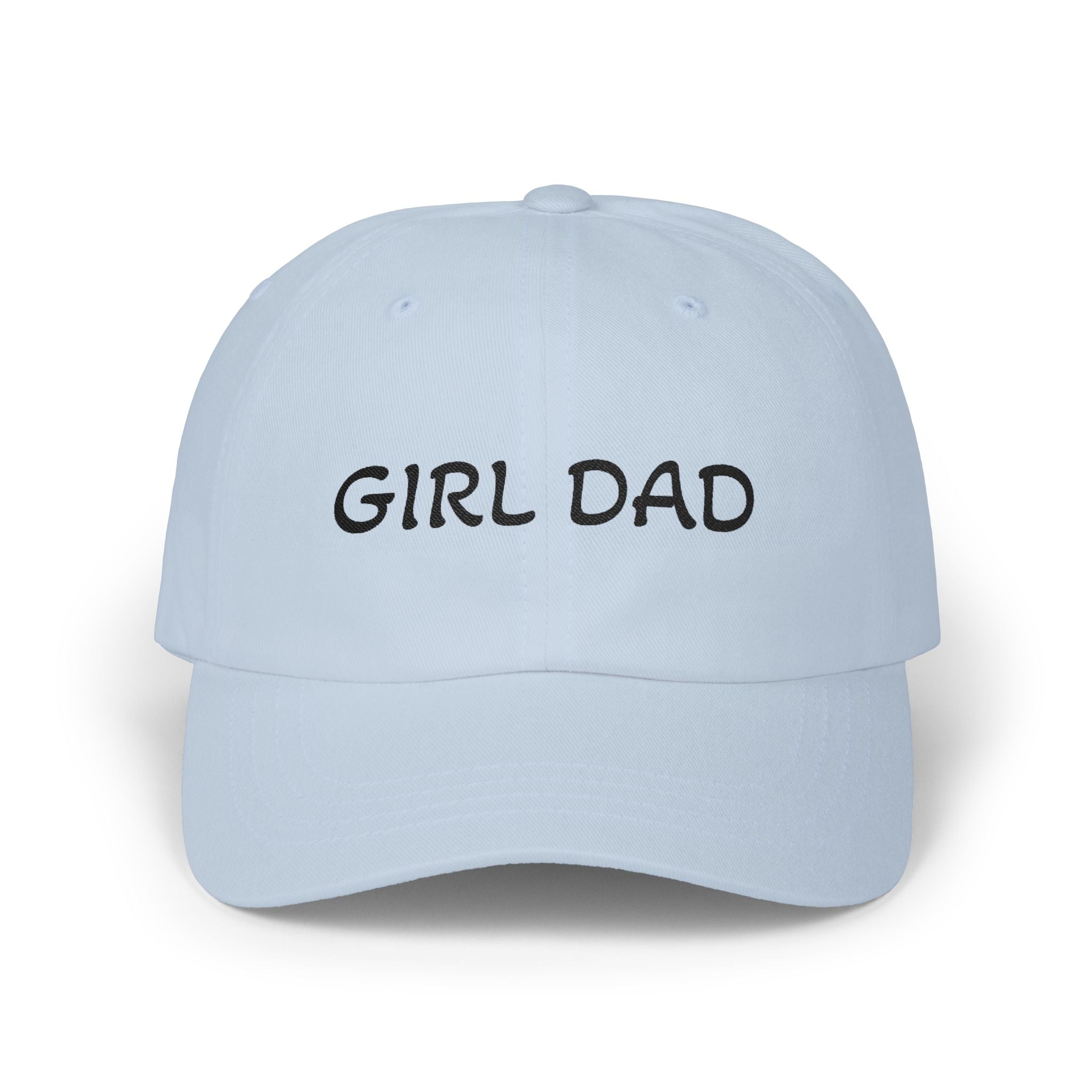 Girl Dad Classic Dad Cap — Embroidered White Baseball Hat for Fathers, Father’s Day Gift