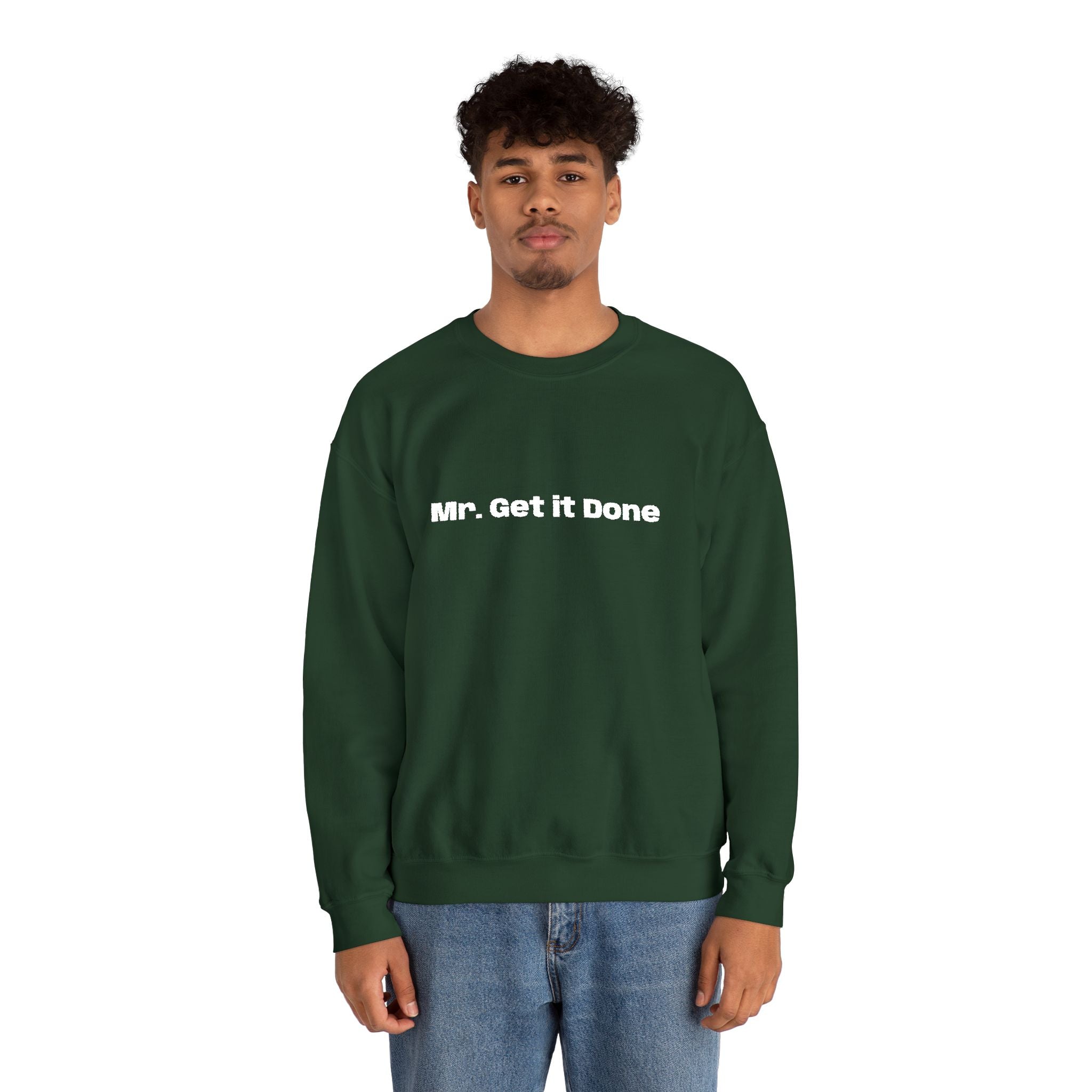 Get It Done Crewneck Sweatshirt — Motivational Black Pullover