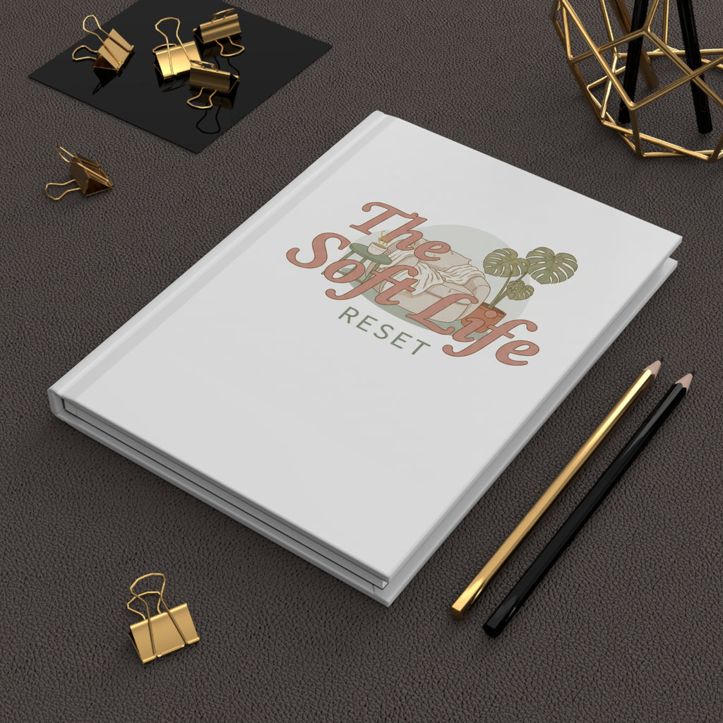 Hardcover Journal — The Soft Life Reset: Minimal Plant Wellness Notebook