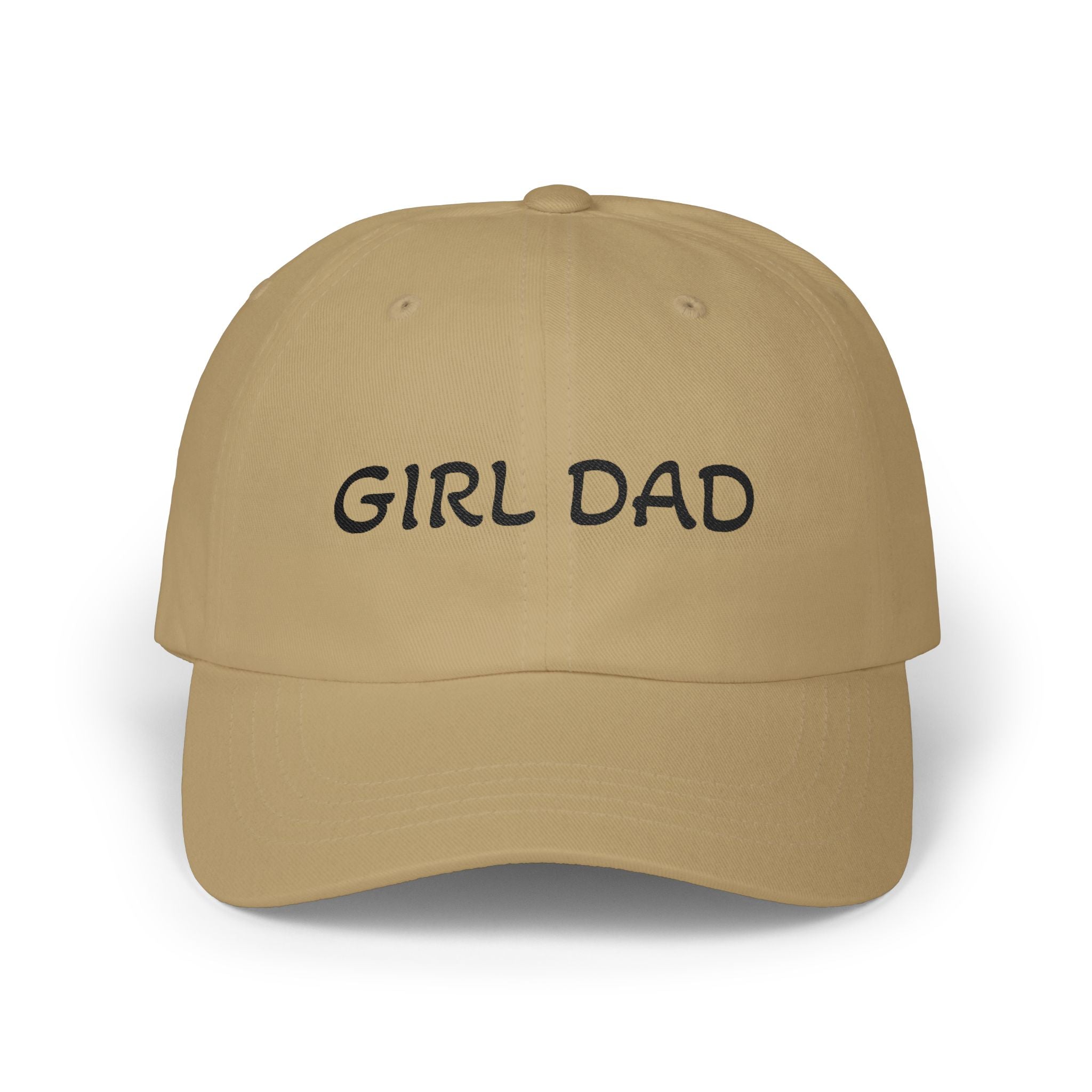 Girl Dad Classic Dad Cap — Embroidered White Baseball Hat for Fathers, Father’s Day Gift
