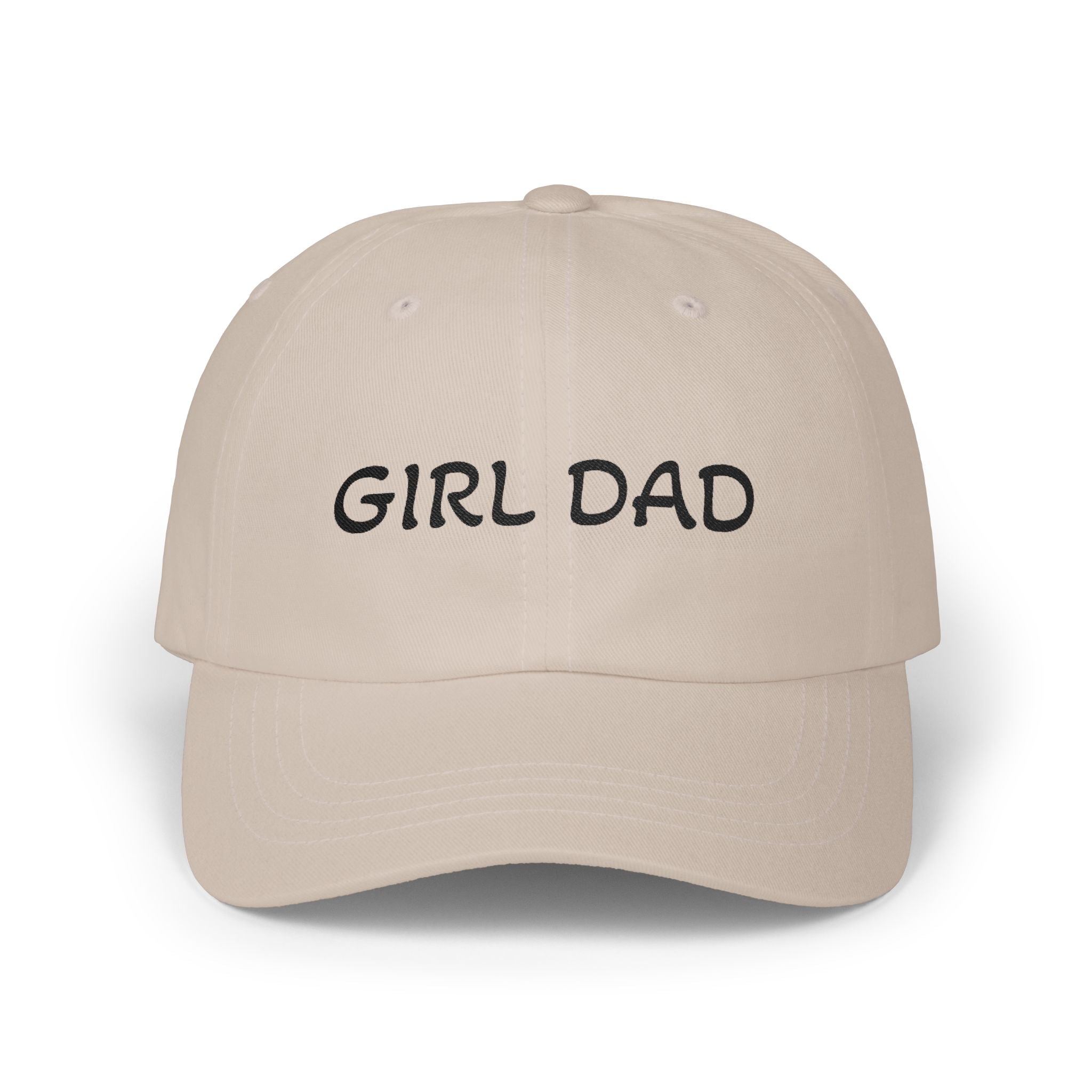 Girl Dad Classic Dad Cap — Embroidered White Baseball Hat for Fathers, Father’s Day Gift