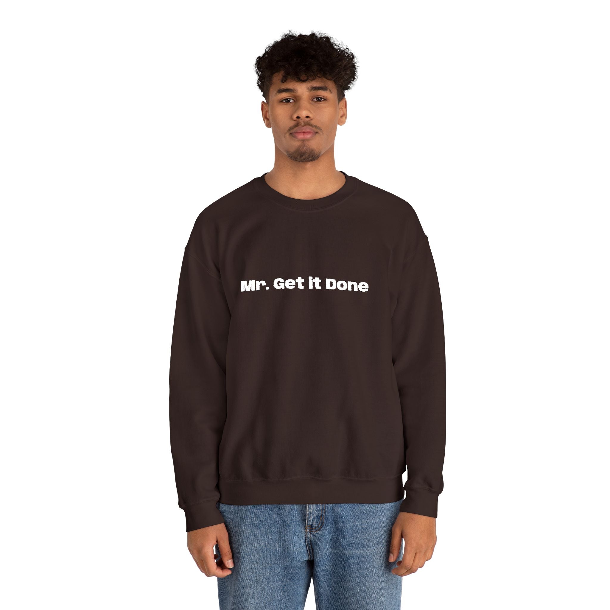 Get It Done Crewneck Sweatshirt — Motivational Black Pullover