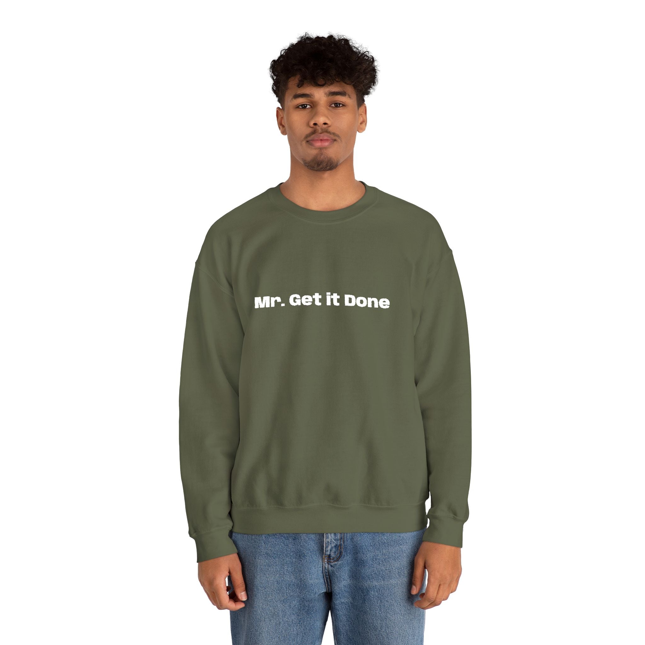 Get It Done Crewneck Sweatshirt — Motivational Black Pullover