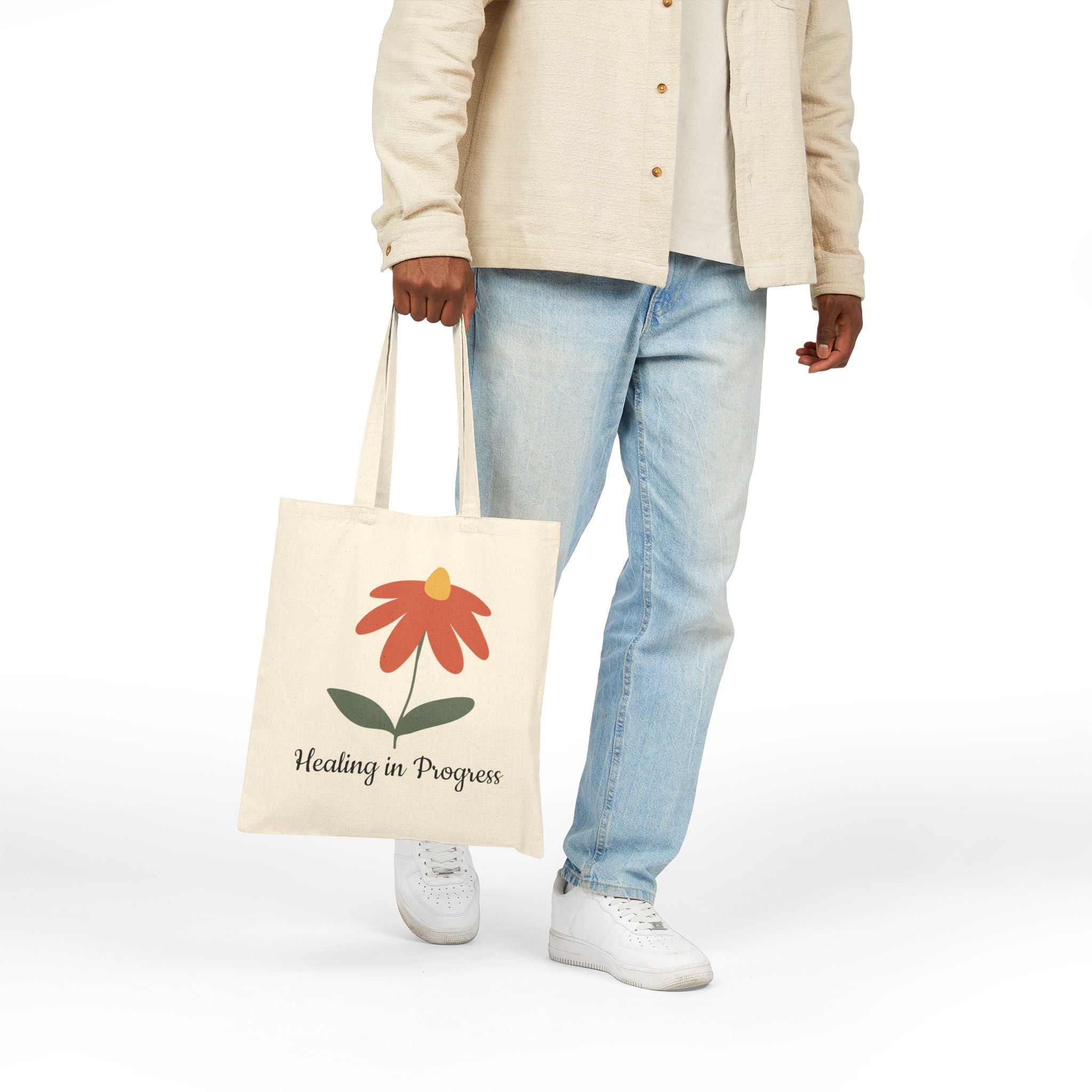 Cotton Canvas Tote Bag- Healing in Progress