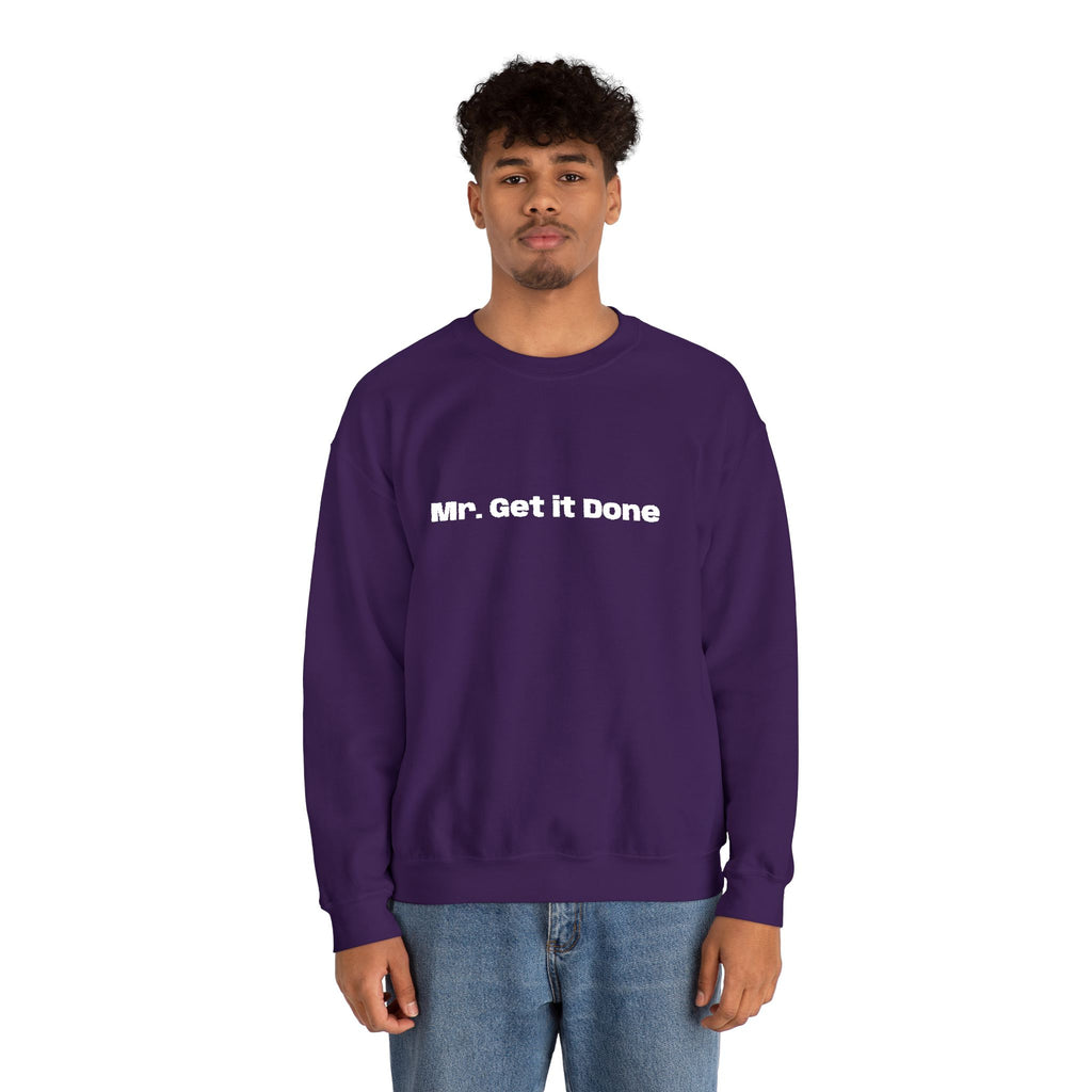 Get It Done Crewneck Sweatshirt — Motivational Black Pullover