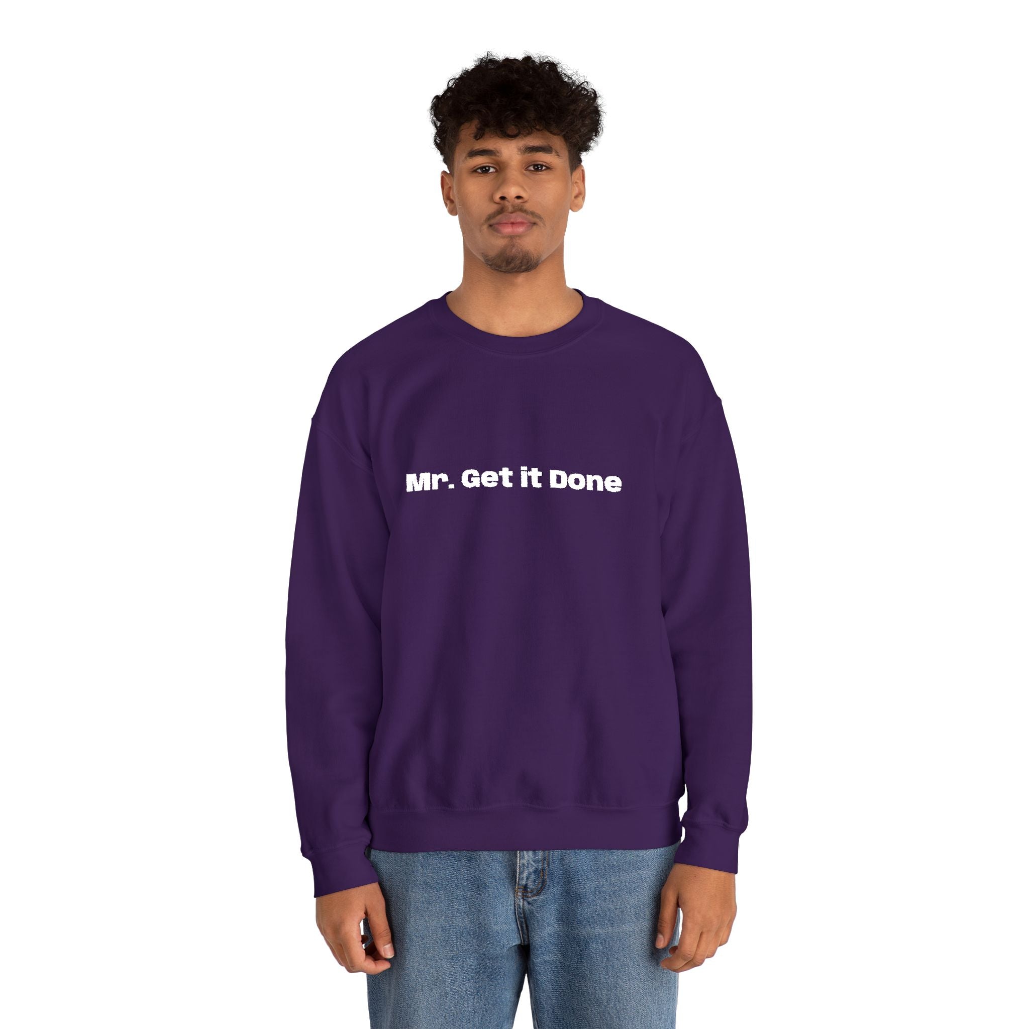 Get It Done Crewneck Sweatshirt — Motivational Black Pullover