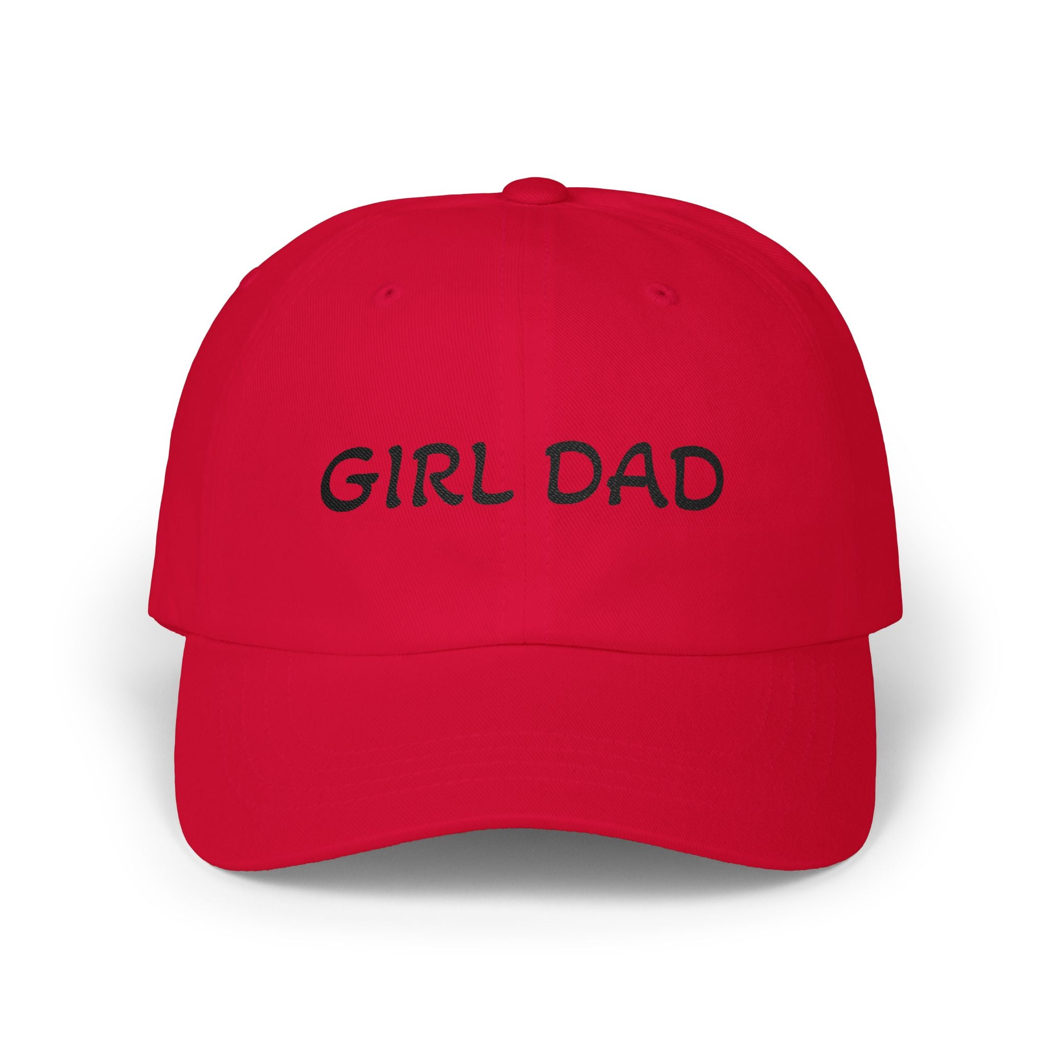 Girl Dad Classic Dad Cap — Embroidered White Baseball Hat for Fathers, Father’s Day Gift