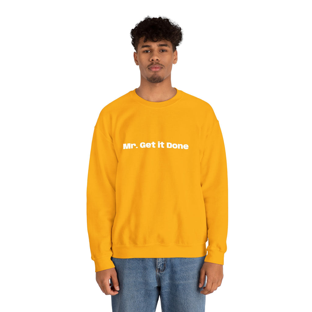 Get It Done Crewneck Sweatshirt — Motivational Black Pullover