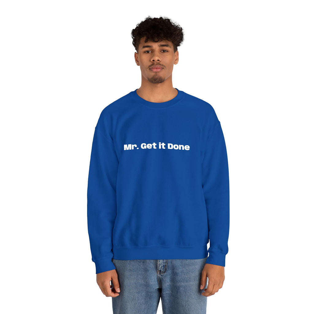 Get It Done Crewneck Sweatshirt — Motivational Black Pullover