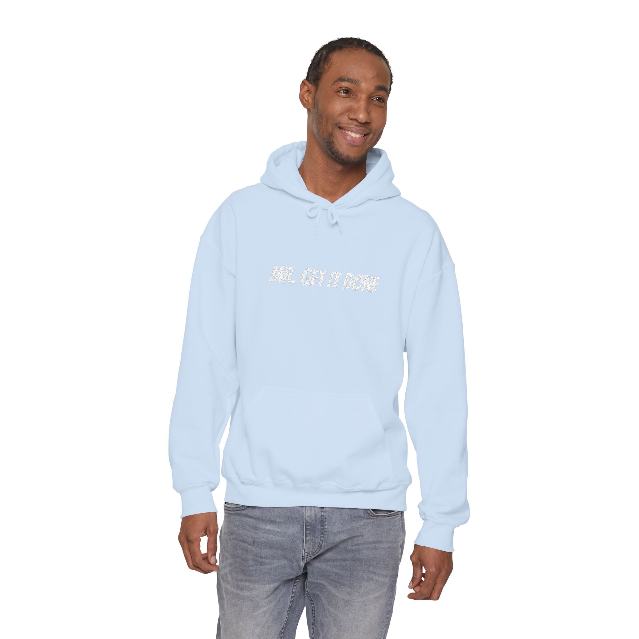 Mr. Get It Done Hoodie — Motivational Graphic Hooded Sweatshirt